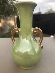 Vintage Pearl China Co. 22kt Gold , Green Vase | eBay