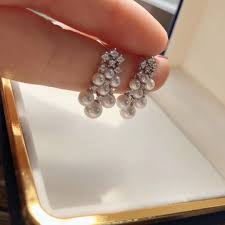 Diamond and Akoya pearl earrings – ANNIE CASE FINE JEWELRY