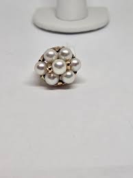 Ming's Hawaii 14k Gold Pearl Cluster Ring - Size 6 - Etsy