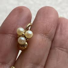 Vintage Crown Trifari Clip On Earrings Gold Tone Faux Pearl Grape Bunch | eBay