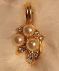 Vintage Roman Pierced Earrings And Amulet Faux Pearl And Rhinestone | eBay