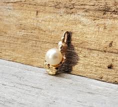 14K Nugget Pearl Pendant - Etsy