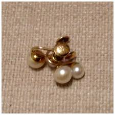 12K Gold Filled Double Cultured Pearl Earrings. For Sale at Ruby Lane