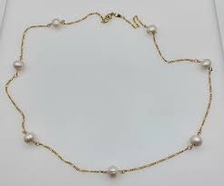 Pearl & Gold Chain Necklace – SynthetiqueBijoux