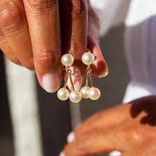 Vintage 1970s Vintage Cultured Pearl Clip On Earrings 14 Carat Gold – Imperial Jewellery