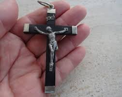 Religious Antique Silvered Italian Catholic Crucifix Pendant Pectoral Cross Jesus Christ. ( 17 Q ) - Etsy