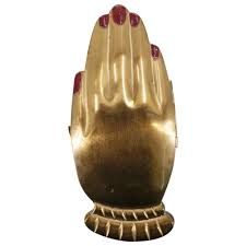 Sold at Auction: (2 Pc) Volupte Golden Gesture Hand Shaped Powder Compacts