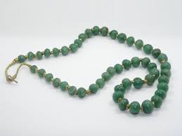 ANTIQUE CHINESE EXPORT GRADUATED JADE BEAD NECKLACE ~ 22" / 73 g | eBay