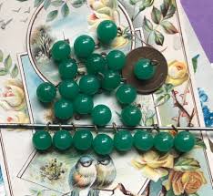 Vintage Glass Drops, Vintage Jade Beads, Glass Bead Drops ...