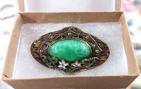 CHINESE INFLUENCE ART NOUVEAU DECO CZECH ENAMEL FLOWER PEKING BROOCH NEIGER? | eBay