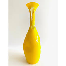 Vintage Mid Century Modern Empoli Italy Lemon Yellow Large ...