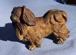 bronze PEKINGESE TIBETAN SPANIEL Vienna Austria 4" dog | eBay