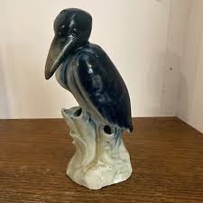 Vintage Dark Blue Pelican? Bird Hat Pin Holder Figurine | eBay