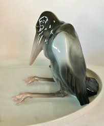 Rosenthal Porcelain Figure, Marabu, Stork, Bird on Tray, 1918 | eBay