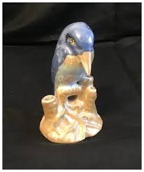 Japan Lusterware Flower Frog Bird on a Tree. For Sale at Ruby Lane