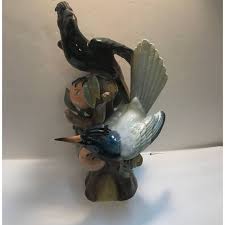 Portuguese Porcelain Sculpture of Hoope Birds by Vista Alegre | Chairish