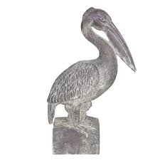 Clayre & Eef Figurine Pelican 23x13x37 cm Grey Plastic