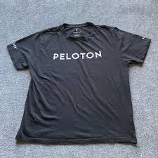 Peloton Shirt Mens Medium Black Short Sleeve Cotton Century Activewear | eBay