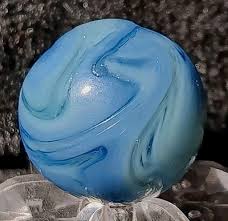 RARE - Peltier Glass "Blue Lagoon" Marble. 0.64" Mint. VHTF ...