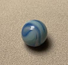 Vtg Christensen CAC Alley Agate Blue Aqua And White Swirl ...