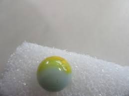 Vintage PELTIER RAINBO Marble Yellow-Faint Blue. 20/32" | eBay