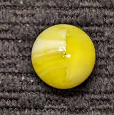 Rare CAC Yellow Opaque w/ White - Old Rare Marbles