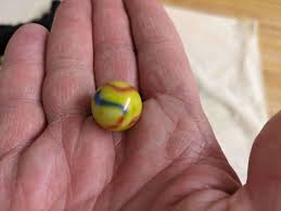 Vtg. Marble Lot, 36 Count. Swirled Colors: Yellow, Red, Blue ...