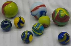 Vintage Peltier Collectible Superman Marble.