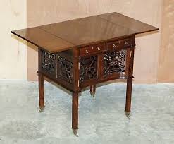 COLLECTABLE ANTIQUE THOMAS CHIPPENDALE BREAKFAST SUPPER FLAMED MAHOGANY TABLE | eBay