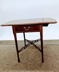 VINTAGE DREXEL HERITAGE CHIPPENDALE FLIP-TOP MAHOGANY TABLE | eBay