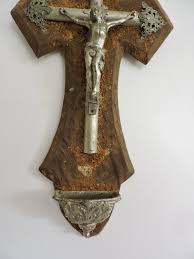 Vintage Crucifixion Water Font, French Bénetier Showing Jesus on the Cross, Religious Statue, Metal Catholic Sculpture - Etsy