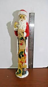 16" SANTA CLAUS with HIS LIST & REINDEER Christmas FIGURINE ...