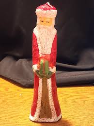 Vintage 8" Tall Santa Candle - Etsy Israel