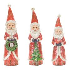 Santa Sculptures, Set of 3 - Statue