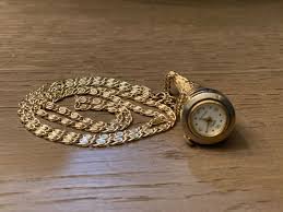 VINTAGE SWISS GENOVA HORN Shaped WATCH NECKLACE | eBay