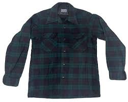 Vintage Pendleton Board Shirt Blue Green Plaid Surf 100 ...