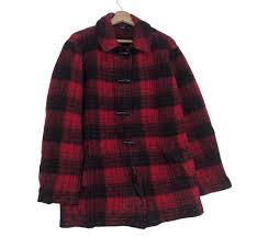 Vintage Agnes B Femme Wool Buffalo Plaid Toggles Button ...