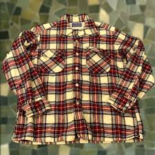 Pendleton Vintage Pendleton Wool Flannel Shirt Men XL Red ...