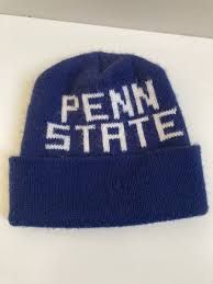 penn state beanie hat men Blue White | eBay