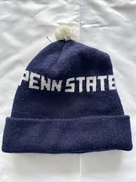 Vintage Penn State University Pom Pom Beanie Winter Hat Rare | eBay