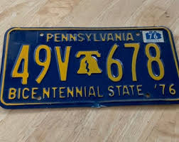 Vintage 1976 Bicentennial Pennsylvania License Plate 61L 688 ...