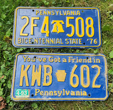 Vintage Pennsylvania License Plates From the 1970's and ...