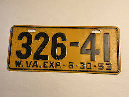 VINTAGE BICYCLE TAG LICENSE PLATE REGISTRATION 1953 WEST ...