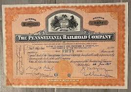 The Pennsylvania Railroad Vintage Original Stock ...