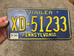 Vintage Pennsylvania License Plate XD51233 . Pa License ...
