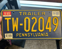 Vintage Pennsylvania Trailer License Plate . Vintage ...