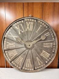 Large Decorative Metal Wall Clock For Sale at 1stDibs