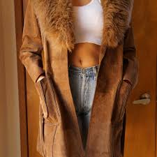 Cropped vintage 80s red suede jacket with tassels.... | Depop