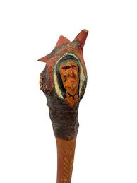 Native American Carved Root Penobscot War Club