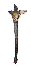 Wood Hand Carved Indian Chief Head Bust Sculpture